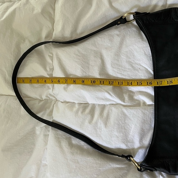 Sigrid Olsen Black Leather Crossbody with antiqued Brass Hardware Medium sized - Picture 15 of 16